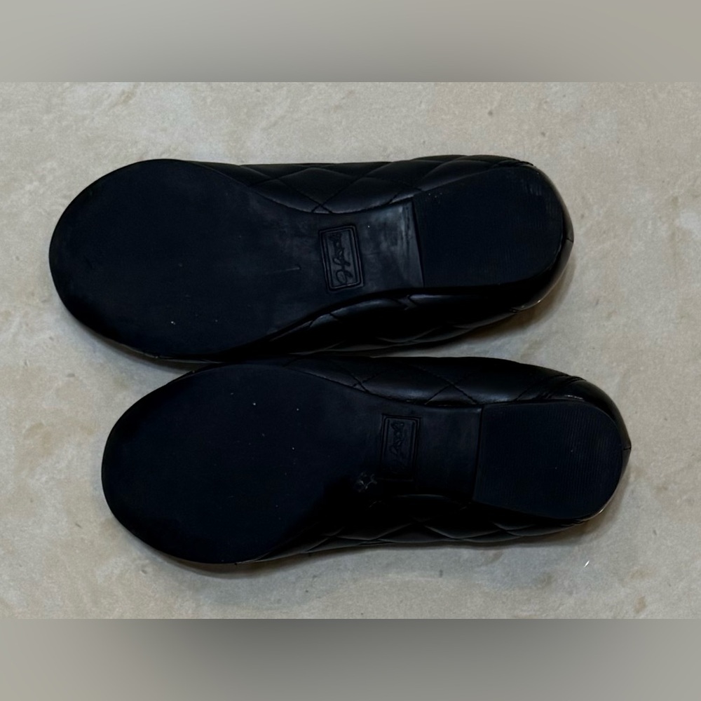 Jacklyn Smith Elegant Black Women's Flats Quilted Shoes sizes:6” - Picture 5 of 10